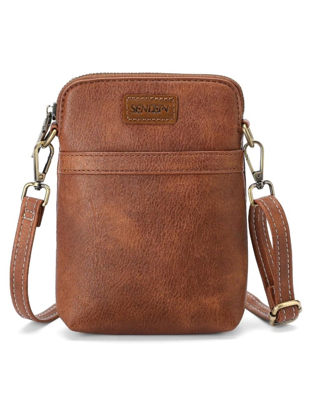 Vegan Leather Small Crossbody Bag with Adjustable Strap Women's Phone Purse